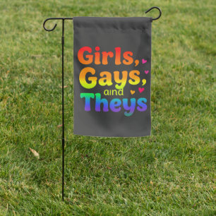 Girls, Gays, and They’s LGBT Pride Month Inclusion Garden Flag