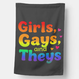 Girls, Gays, and They’s LGBT Pride Month Inclusion House Flag