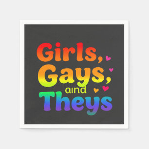 Girls, Gays, and They’s LGBT Pride Month Inclusion Napkins