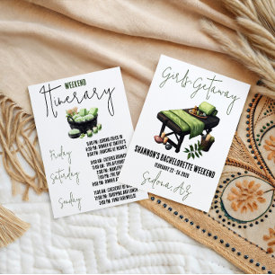 Girls' Getaway, Spa, Bachelorette Weekend Party Invitation