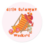 Girls Getaway Weekend T-shirts and Gifts Classic Round Sticker