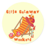 Girls Getaway Weekend T-shirts and Gifts Classic Round Sticker
