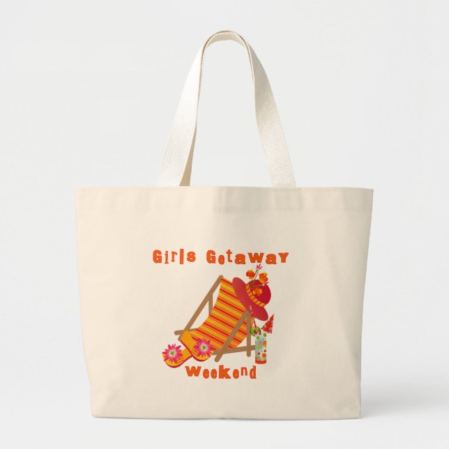 Girls Getaway Weekend T-shirts and Gifts Large Tote Bag (Front)