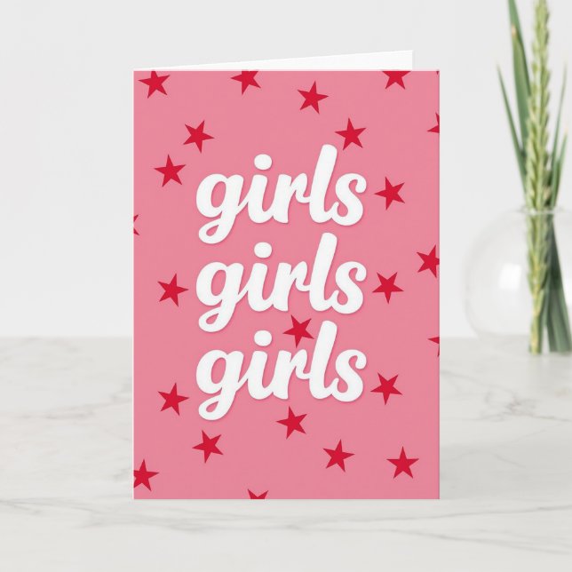 Girls Girls Girls Card (Front)
