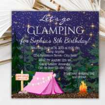 Girls Glamping Birthday Party