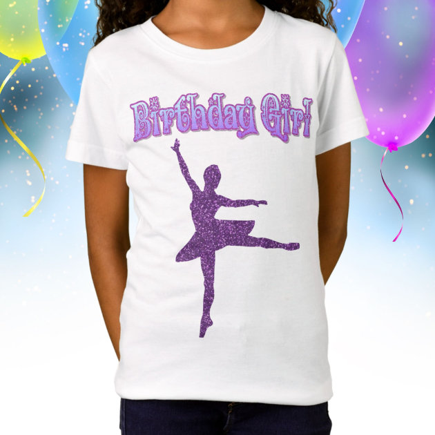 Glitter birthday hot sale girl shirt