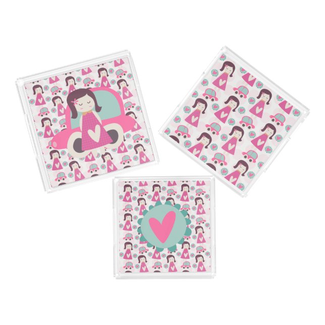 Girls Going Places Acrylic Tray (Set)