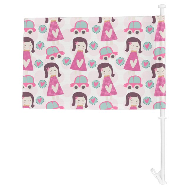 Girls Going Places Car Flag (Back)