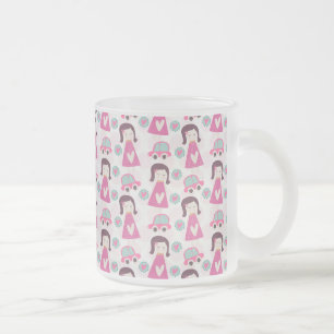 Girls Going Places Frosted Glass Coffee Mug