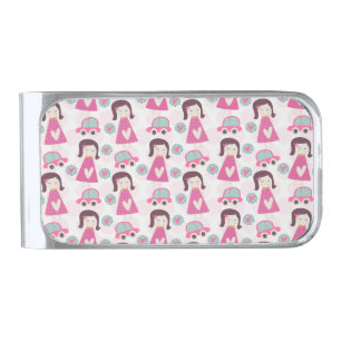 Girls Going Places Silver Finish Money Clip