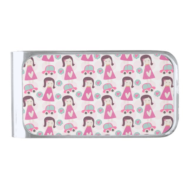 Girls Going Places Silver Finish Money Clip (Front)