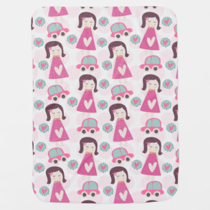 Girls Going Places Swaddle Blanket