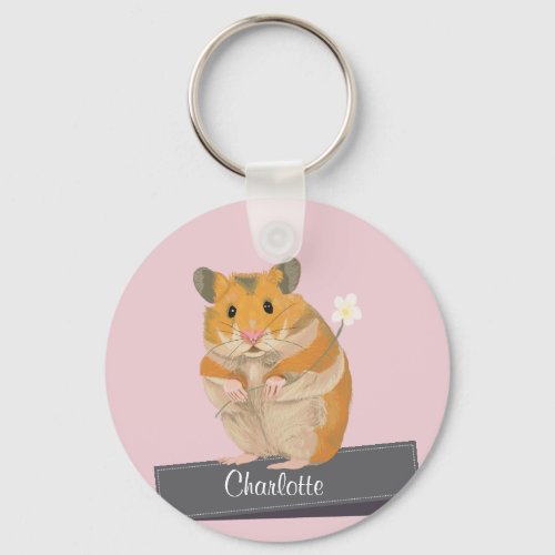 Girls Golden Hamster Keychain