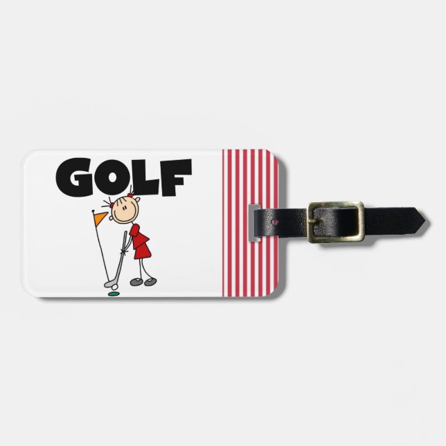 Girls GOLF Luggage Tag (Front Horizontal)