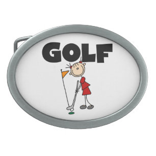 Girls GOLF Oval Belt Buckle