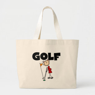 Girls GOLF Tshirts and Gifts Large Tote Bag