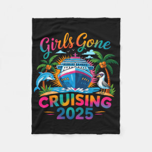 Girls Gone Cruising 2025 Girl Cruise Ship Vacation Fleece Blanket
