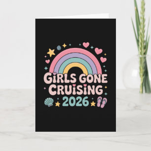 Girls Gone Cruising 2026 Rainbow Retro Cruise Vaca Card