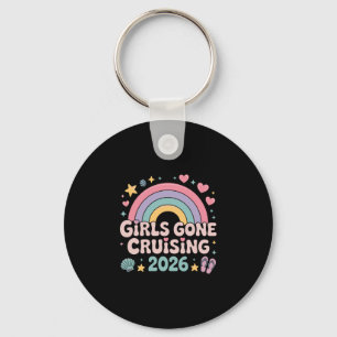 Girls Gone Cruising 2026 Rainbow Retro Cruise Vaca Keychain