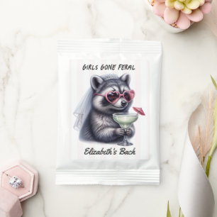 Girls Gone Feral Funny Raccoon Bachelorette Margarita Drink Mix