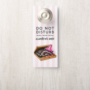 Girls Gone Feral Funny Raccoon Bachelorette Party Door Hanger