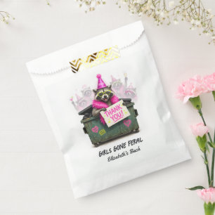 Girls Gone Feral Funny Raccoon Bachelorette Party Favor Bag