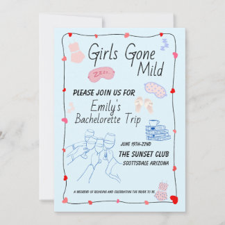 Girls Gone Mild Bachelorette Invitation