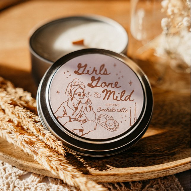 Girls Gone Mild Bachelorette Party Favors Classic Round Sticker (Creator Uploaded)