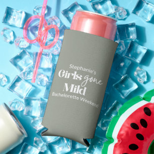 Girls Gone Mild Bachelorette Weekend Sage & White Seltzer Can Cooler