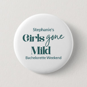 Girls Gone Mild Elegant Bachelorette Beach Weekend Button