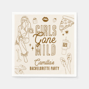 Girls Gone Mild Pajama Spa Bachelorette Party Napkins