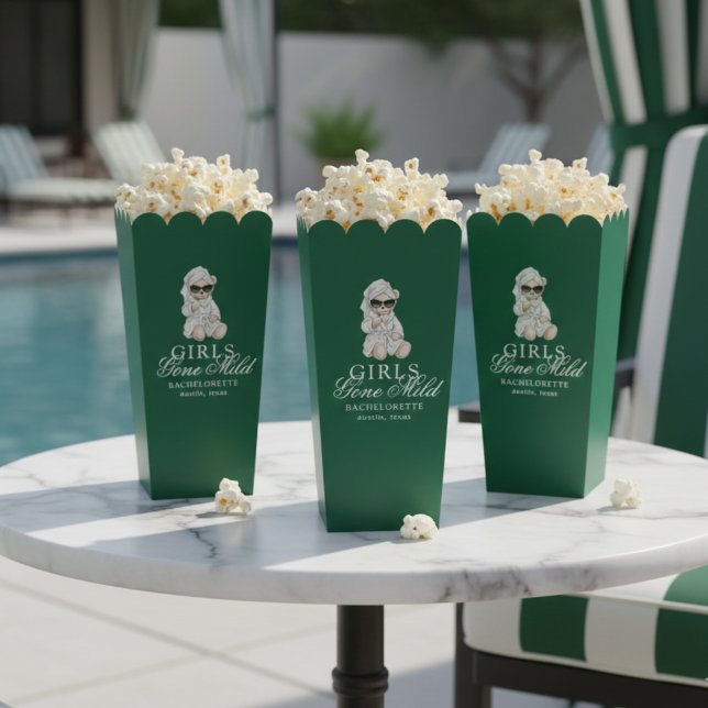 Girls Gone Mild Spa Bear Bachelorette Favor Boxes (Not every bachelorette party needs to be wild—and that’s exactly the vibe of Girls Gone Mild!)