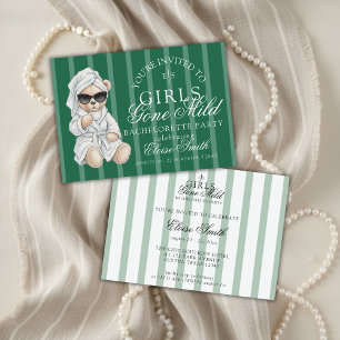 Girls Gone Mild Spa Bear Bachelorette Invitation