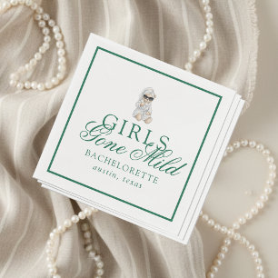 Girls Gone Mild Spa Bear Bachelorette Napkins