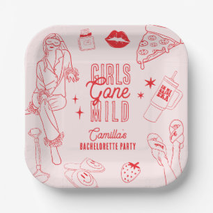 Girls Gone Mild Spa Pajama Bachelorette Party Paper Plates