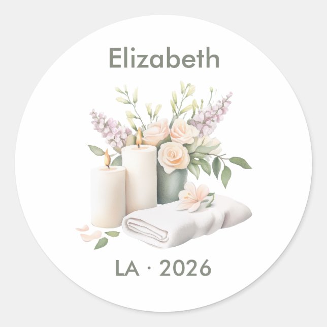 Girls Gone Mild Spa Party Favor Classic Round Sticker (Front)