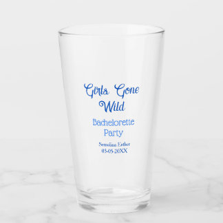 girls gone wild bachelorette party blue name retro glass