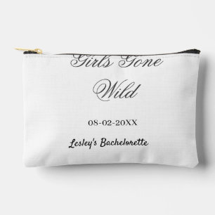 Girls Gone wild Bachelorette party name date bride Accessory Pouch