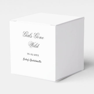 Girls Gone wild Bachelorette party name date bride Favor Boxes