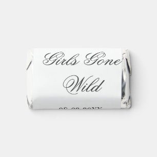 Girls Gone wild Bachelorette party name date bride Hershey's Miniatures