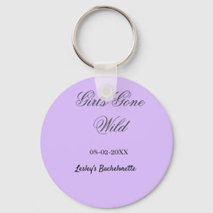 Girls Gone wild Bachelorette party name date bride Keychain