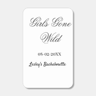Girls Gone wild Bachelorette party name date bride Matchboxes