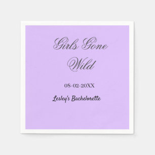 Girls Gone wild Bachelorette party name date bride Napkins