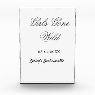 Girls Gone wild Bachelorette party name date bride Photo Block