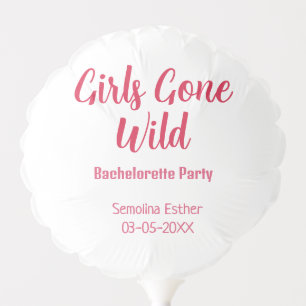girls gone wild bachelorette party red name retro balloon