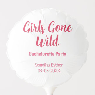 girls gone wild bachelorette party red name retro balloon