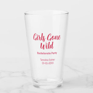 girls gone wild bachelorette party red name retro glass