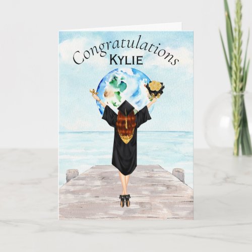 Girls  Graduation Congratulations Card