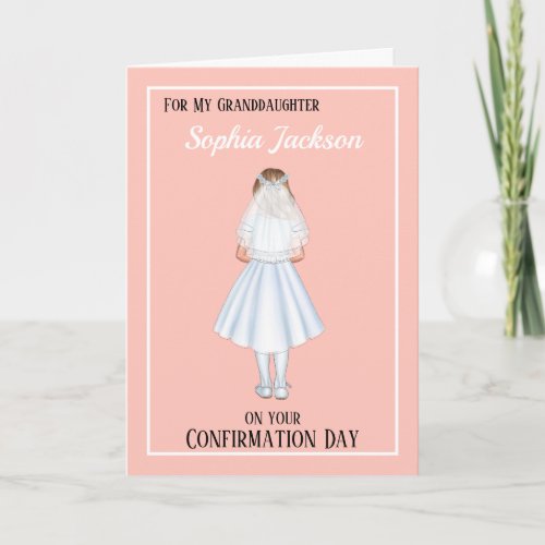 Girls Granddaughter Confirmation Card 