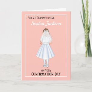 Girls Granddaughter Confirmation Card